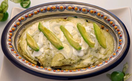 Green Swiss Enchiladas with Chicken