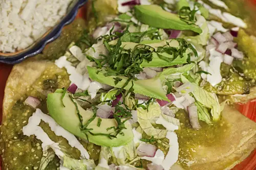 Enchiladas Verdes con Queso Fresco 