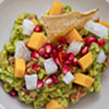 Guacamole with Pomegranate, Jicama and Mango